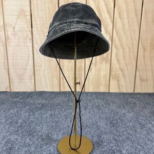 Wind River Washed Denim Bucket Hat Camo Print Drawstring Casual Outdoor camping